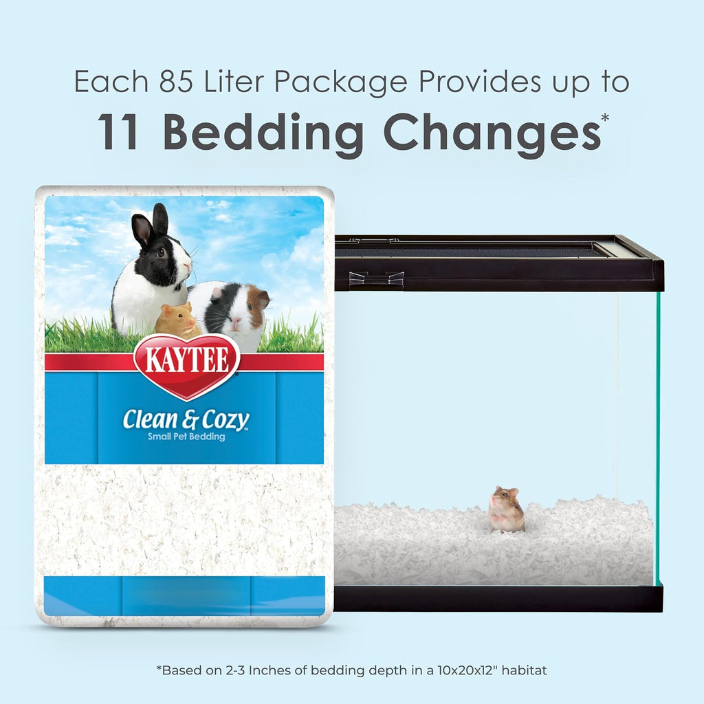 Clean & Cozy White Paper Bedding, Made for Small Animals, 85 Liters