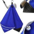 Magnetic Golf Towel, 4-in-1 Golf Club Cleaning Kit with Groove Cleaner Brush & Storage Pocket, 3-Stage Waffle