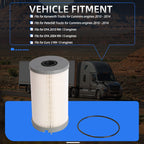 Loautong 4 Pack K37-1004 Fuel Filter Fits for Peterbilt for Paccar MX13
