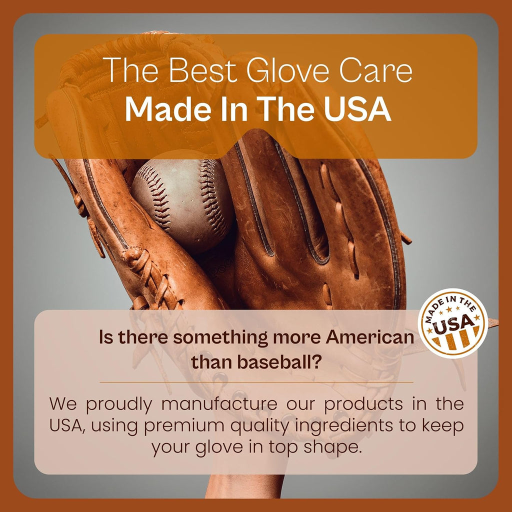 Glove Conditioner, Liquid, 8 Oz – Break in Faster, Keep Leather Maintained – Glove Conditioner for Mitts, Softball, &