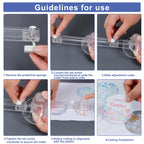 58mm/2.25 Inch Clear Circle Cutter Button Maker Tools, Adjustable Multi-Size Badge Making Round Cutting Tool, Cutting