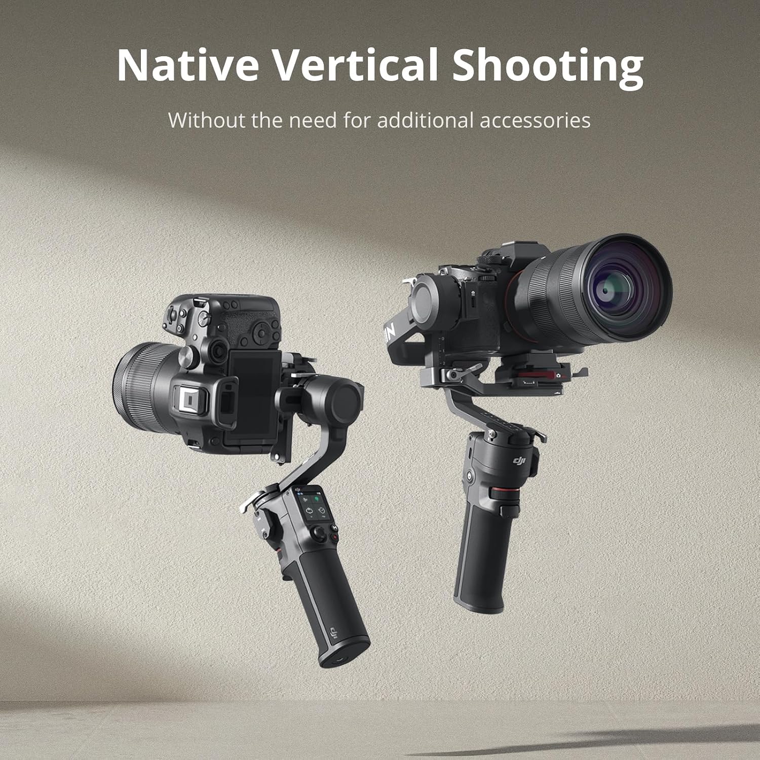 RS 3 Mini, Camera Gimbal Stabilizer, Canon/Sony/Nikon/Fujifilm | 2 kg (4.4 lbs) Tested Payload, Native Vertical