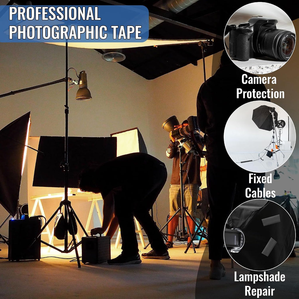 Black Gaffer Tape Bulk 6 Pack 11 Mil Industrial Grade 3’’ x 30 Yards