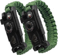EpochCreate Paracord Survival Bracelet-Outdoor Emergency Bracelet,Survival Whistle, Compass, Thermometer, fire