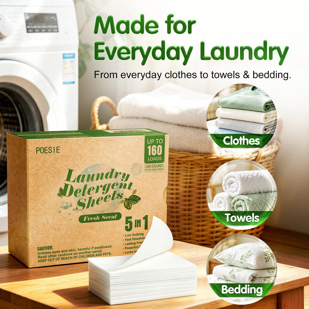 Laundry Detergent Sheets Fresh Scent 320 Sheet