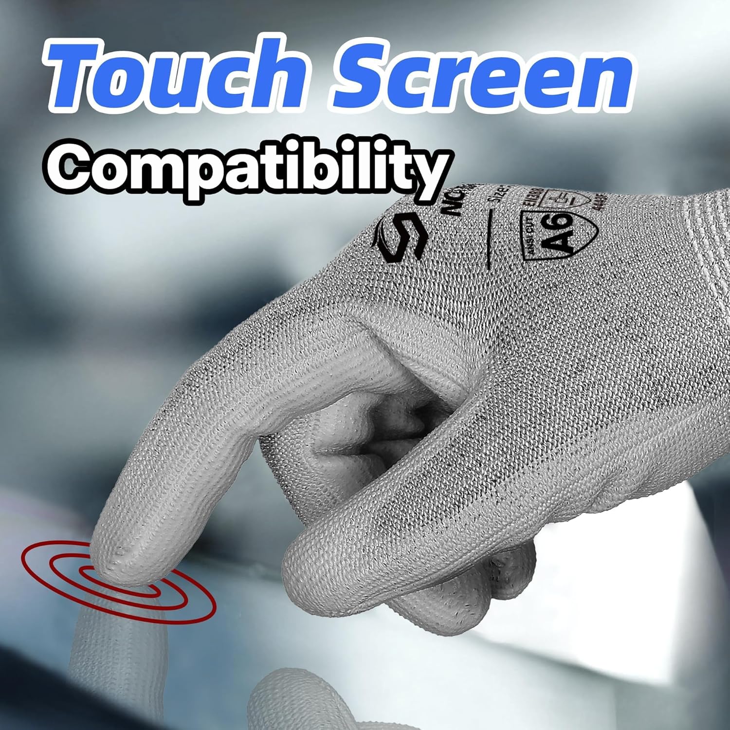 3 Pairs Cut Resistant Gloves ANSI A6/A7 (Send Randomly) Cut Proof Work Gloves, Touchscreen