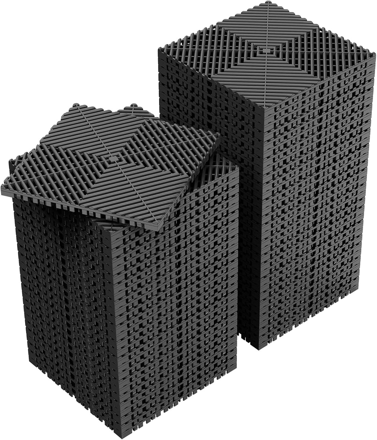 60-Pcs Interlocking Tile, 12" x 12" Indoor/Outdoor Self-Drainage Interlocking Floor Tiles, Non-Slip Heavy-Duty