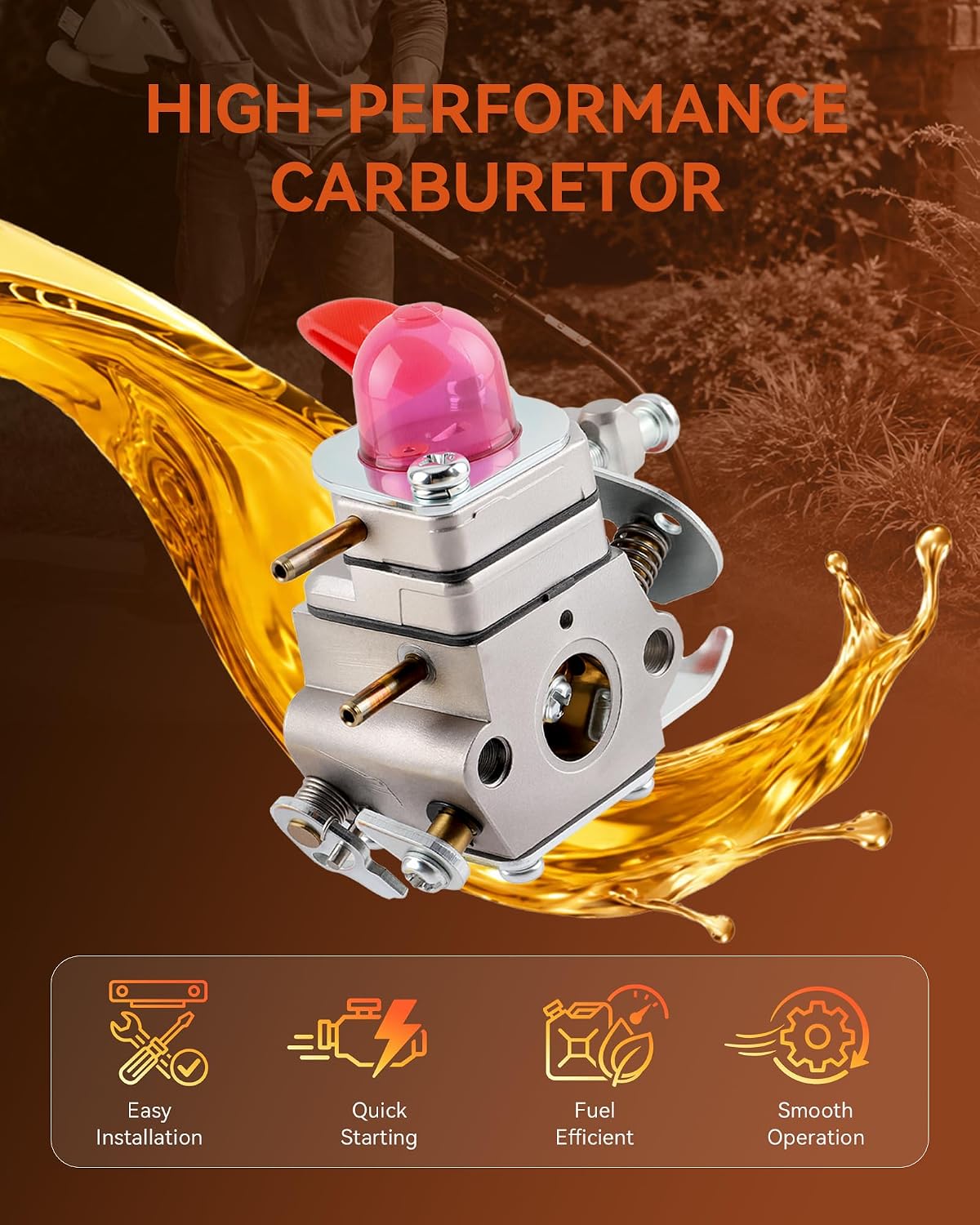 530071811 Carburetor for Poulan Pro PP125 PP258TP 25cc Carb Kit