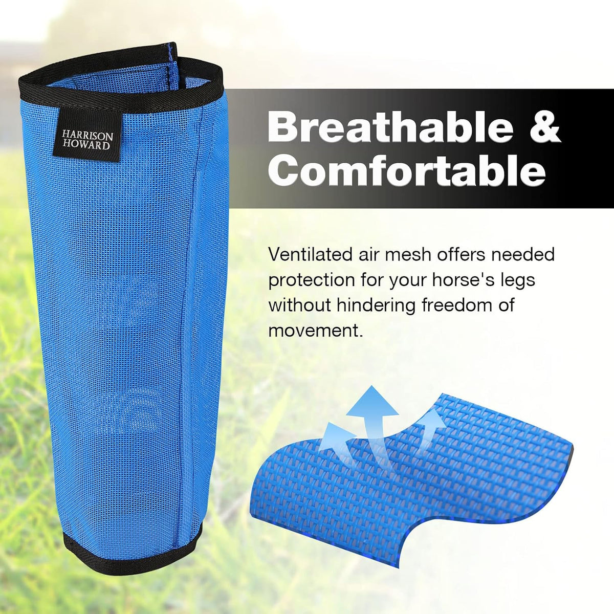 Loose Fitting Fly Boots UV-Protective Extra Tough Mesh Ventilated Four Fasteners Stay-on Design Protect Horse Legs &