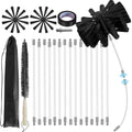 20Feet Chimney Sweep Kit,6 in Brush Head,Dryer Vent Cleaner Kit, Chimney Sweep&Chimney Cleaning Kit, Rotary Chimney