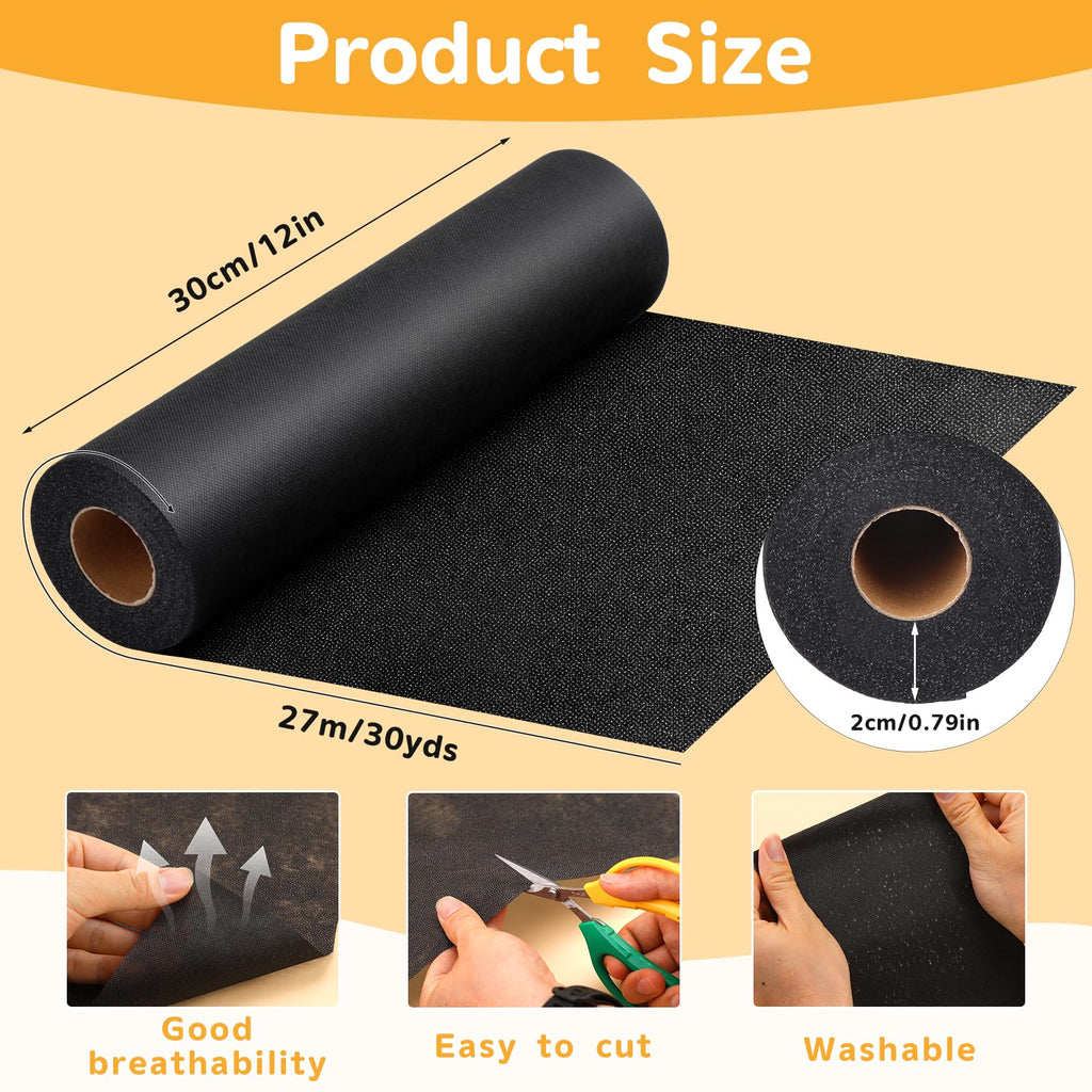 Medium Weight Iron-On Interfacing Fabric for Sewing