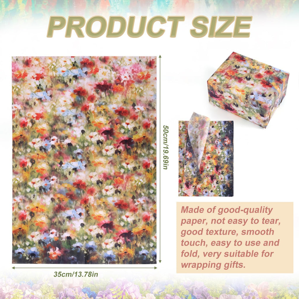 30 Sheet Flower Wrapping Tissue Paper