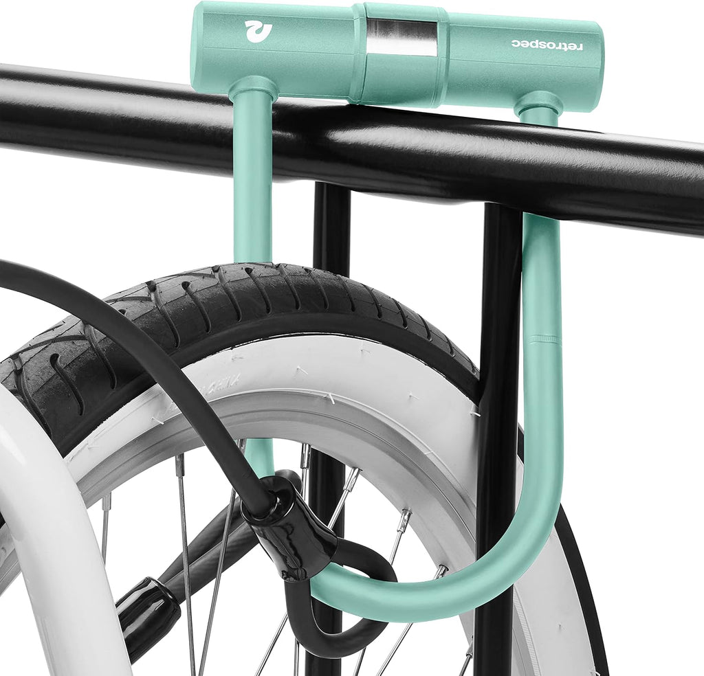 Lookout U-Lock Bike Lock with 4Ft Security Cable, Heavy Duty Anti-Theft Bicycle Lock with 14mm Shackle, Pick