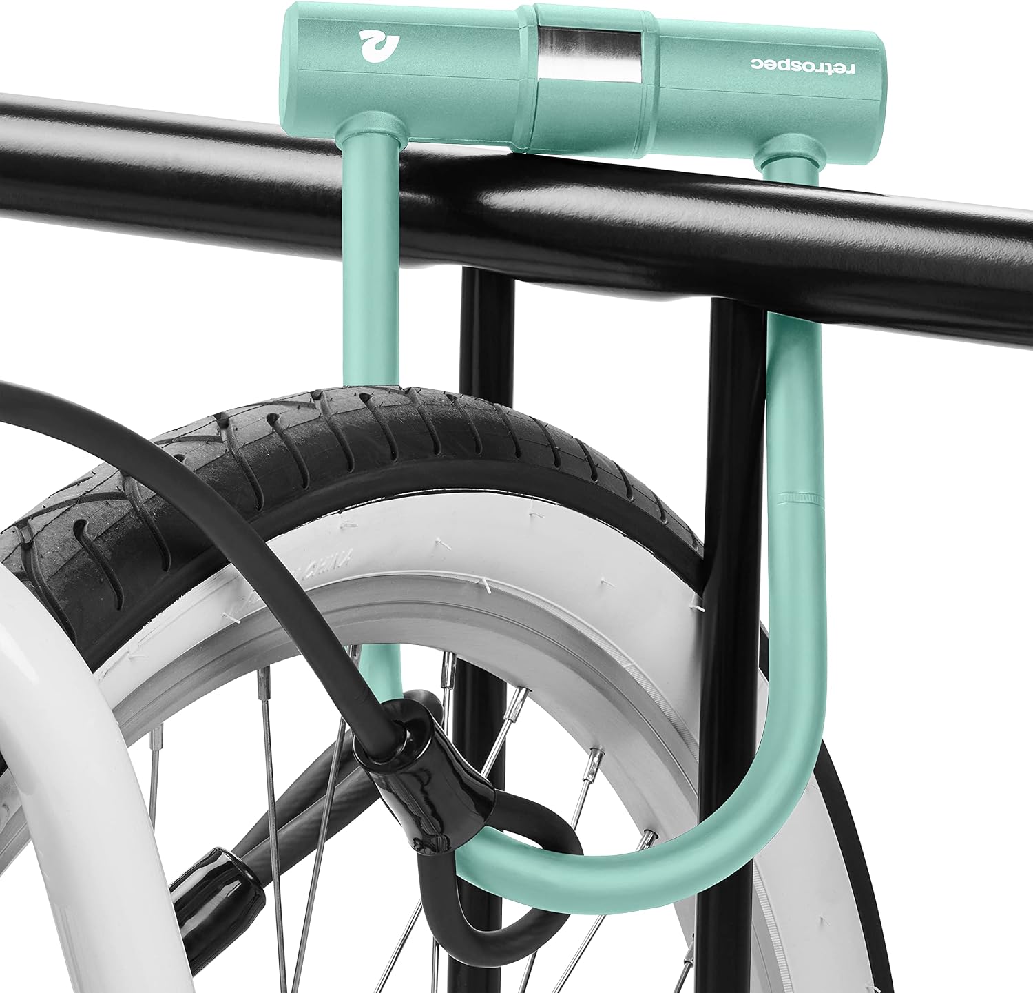 Lookout U-Lock Bike Lock with 4Ft Security Cable, Heavy Duty Anti-Theft Bicycle Lock with 14mm Shackle, Pick