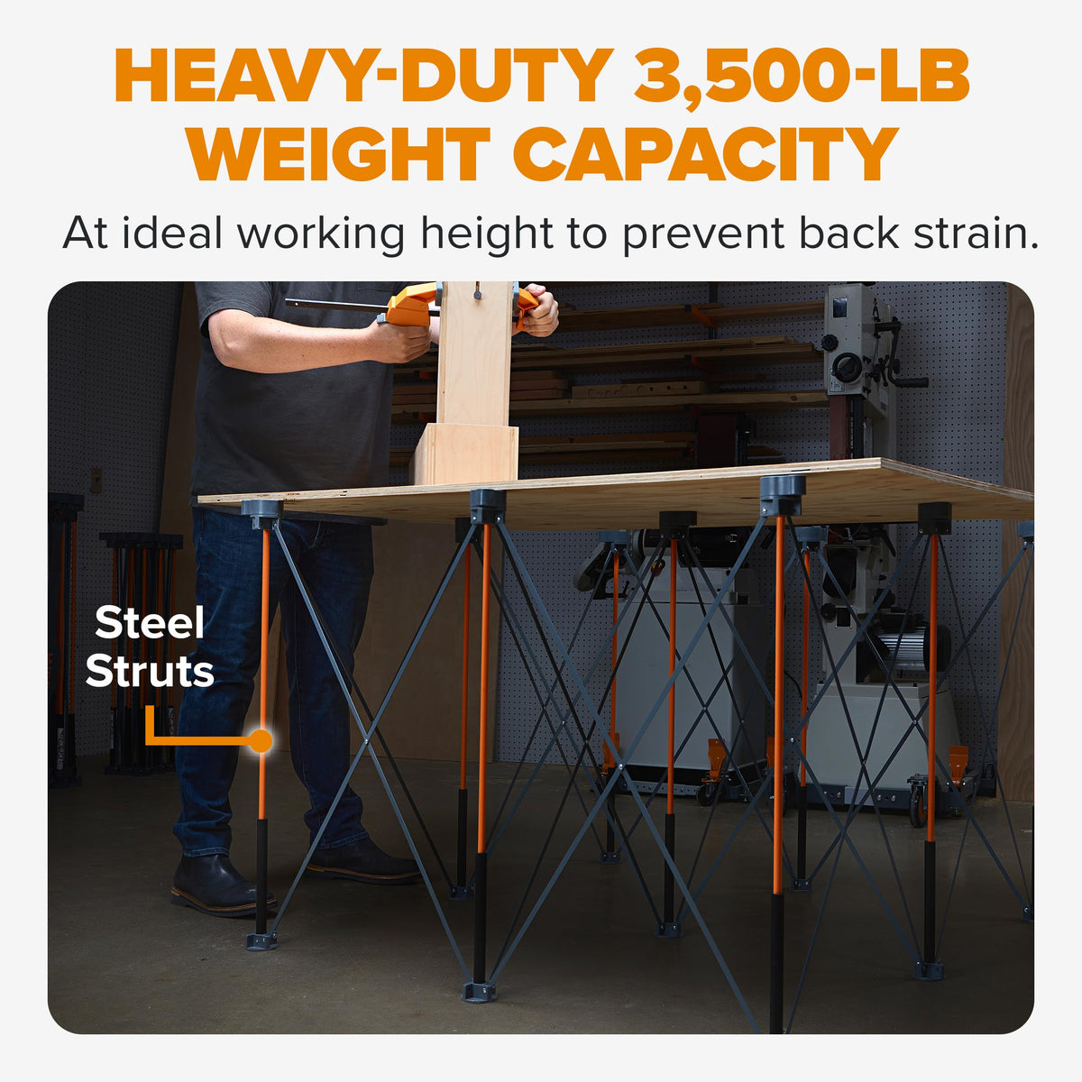 Centipede 4x4 Foot Portable Work Bench Folding Work Table for Garage