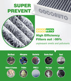 COCOAUTO Engine & Cabin Air Filter Kit for Pilot (2016-2022)