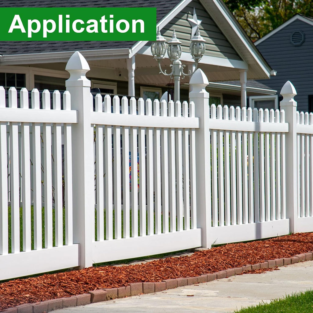 2 Pcs 3.5'' X 3.5'' Gothic Vinyl Fence Post Caps White