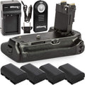 Battery Grip Replacement for BG-E21 for Canon EOS 6D Mark II DSLR Camera with Deluxe Accessory Bundle – Includes: 4X