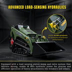 STOMP V1000 EPA Certified Diesel Skid Steer Loader, 24HP Japanese D1105 Water-Cooled Engine, 1.5-Ton Compact Loader