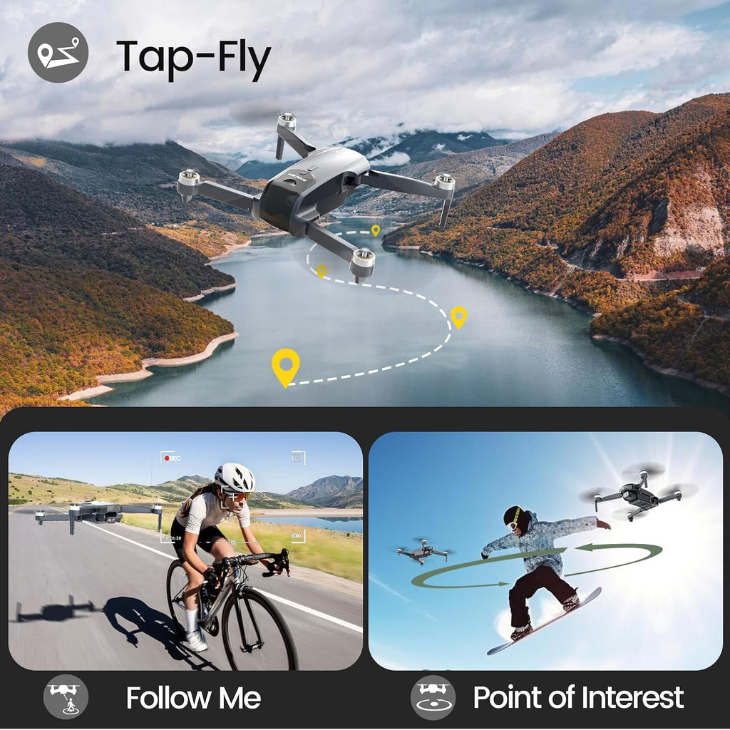 Drones with Camera for Adults 4k, WF31 GPS RC Drone FPV Foldable Quadcopter for Beginner with Brushless Motor, 5G
