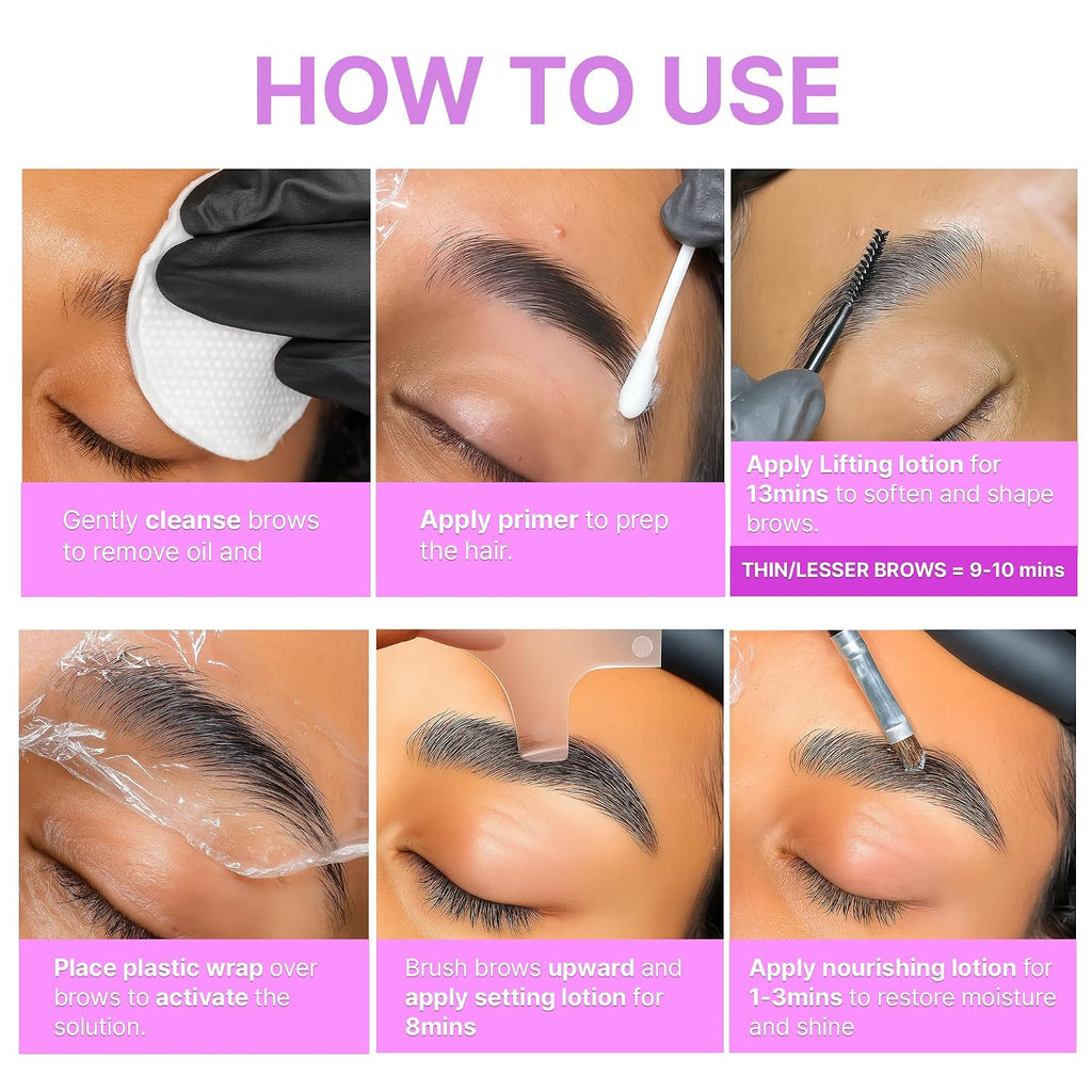 At Home Brow Lamination Kit - DIY Eyebrow Lamination Kit Professional Eye Brow Perm Kit Instant DIY Eyebrow Lift Kit