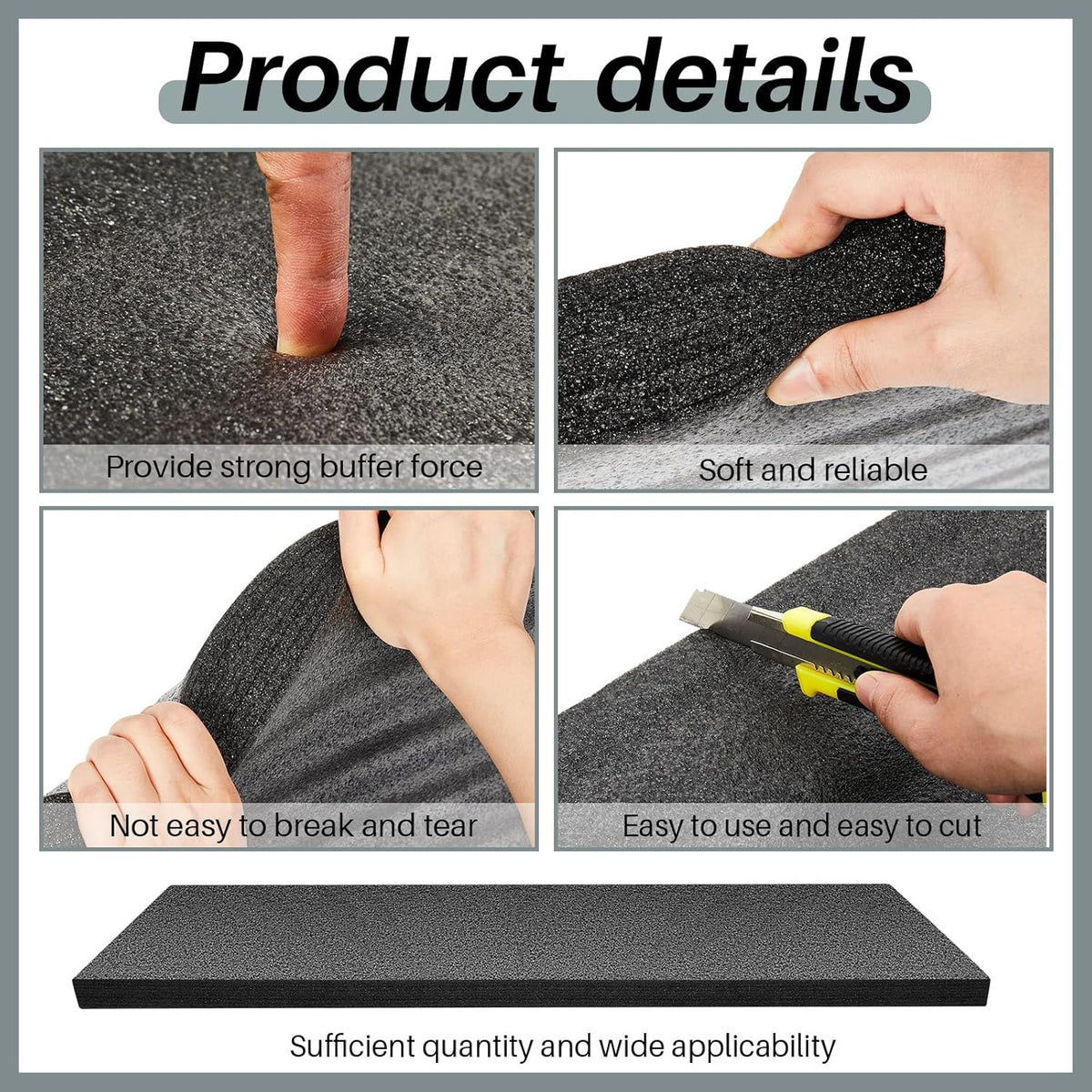 54 X 16 X 2 Inch Polyethylene Foam Sheet for Gun Case