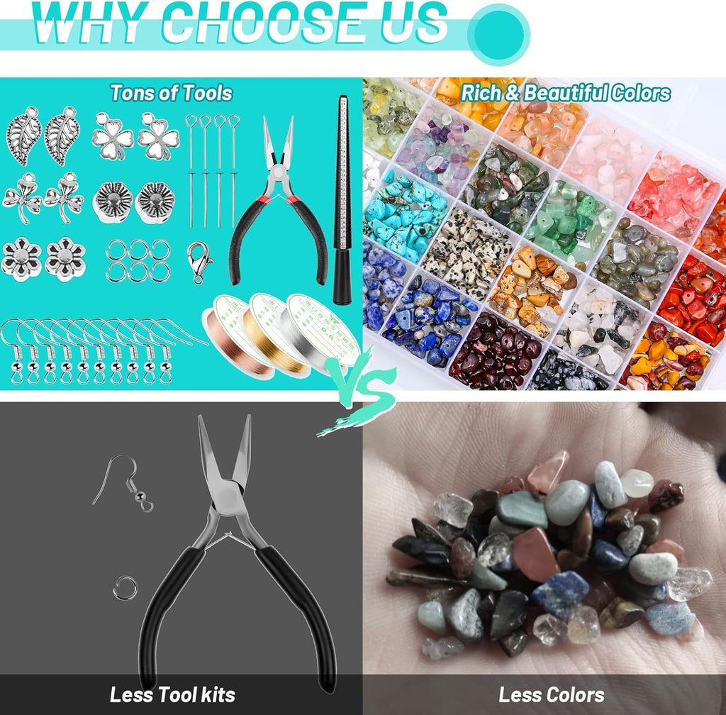 Jewelry Making Kits for Adults Women with 28 Colors Crystal Beads, 1660Pcs Crystal Bead Ring Maker Kit with Jewelry
