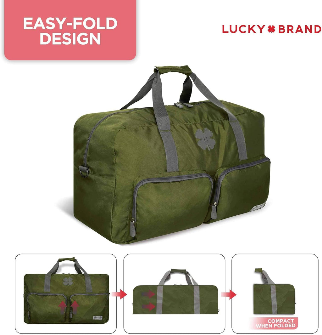 Lucky Travel Duffel Bags 65L, Gym Bag, Travel Bag & Large Duffle Bag for Men, Foldable Overnight Weekender Bags for