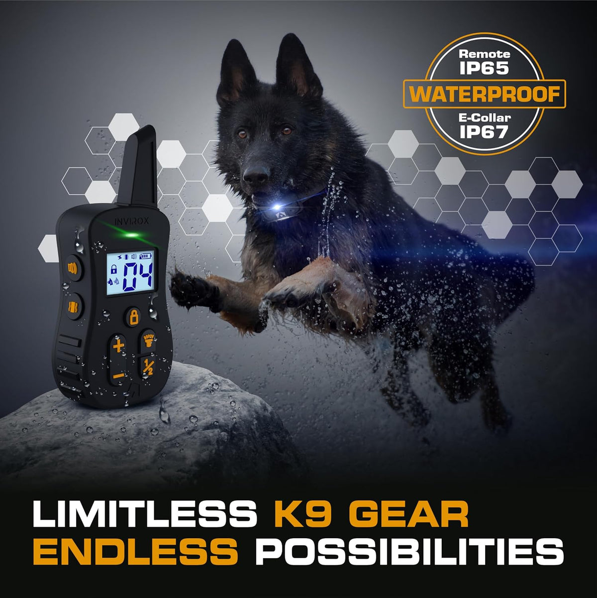 Ultra K9 Dog Training Collar with Remote, Shock Collar for Dogs