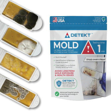 Mold Test Kit - 4 Mold + 4 Bacteria Tests for Home & HVAC