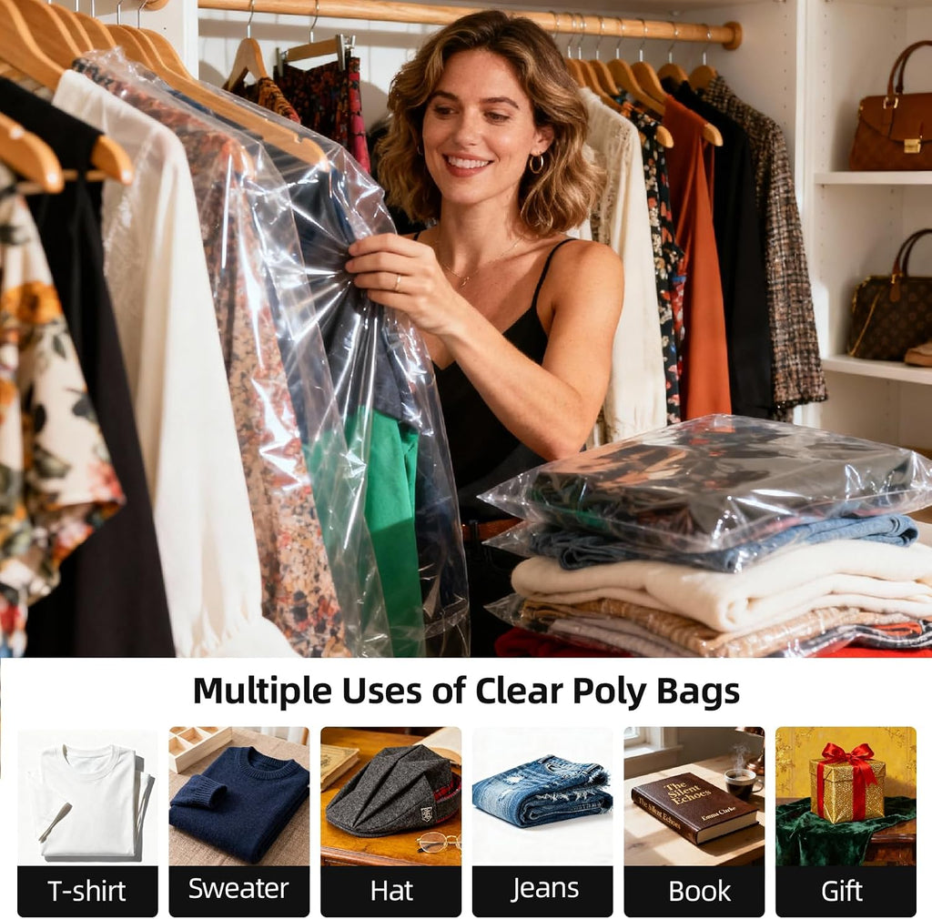 100 Count 9x12 Thick Self Sealing Cellophane Bags