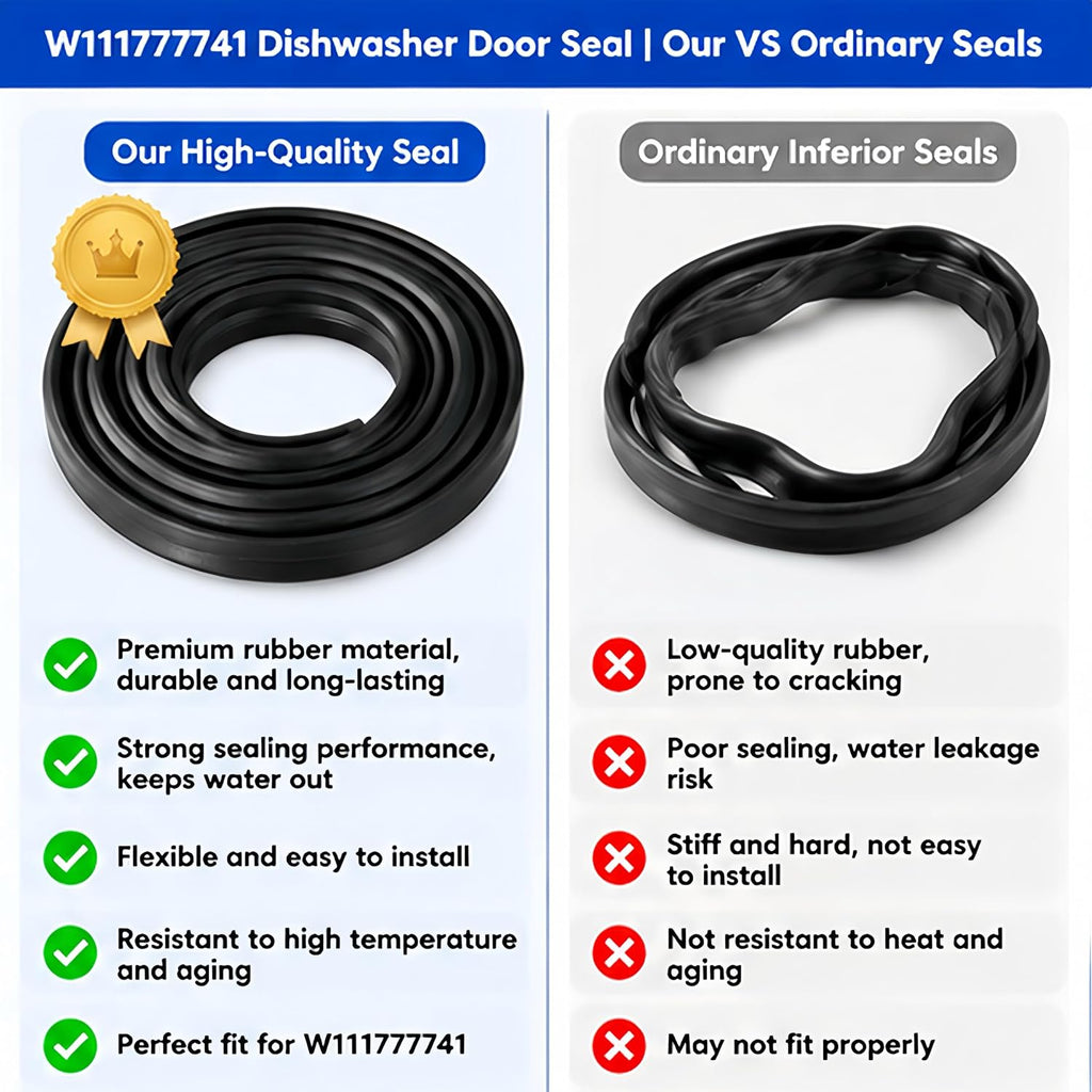W11177741 Dishwasher Door Seal Fit Whirlpool Maytag KitchenAid Kenmore