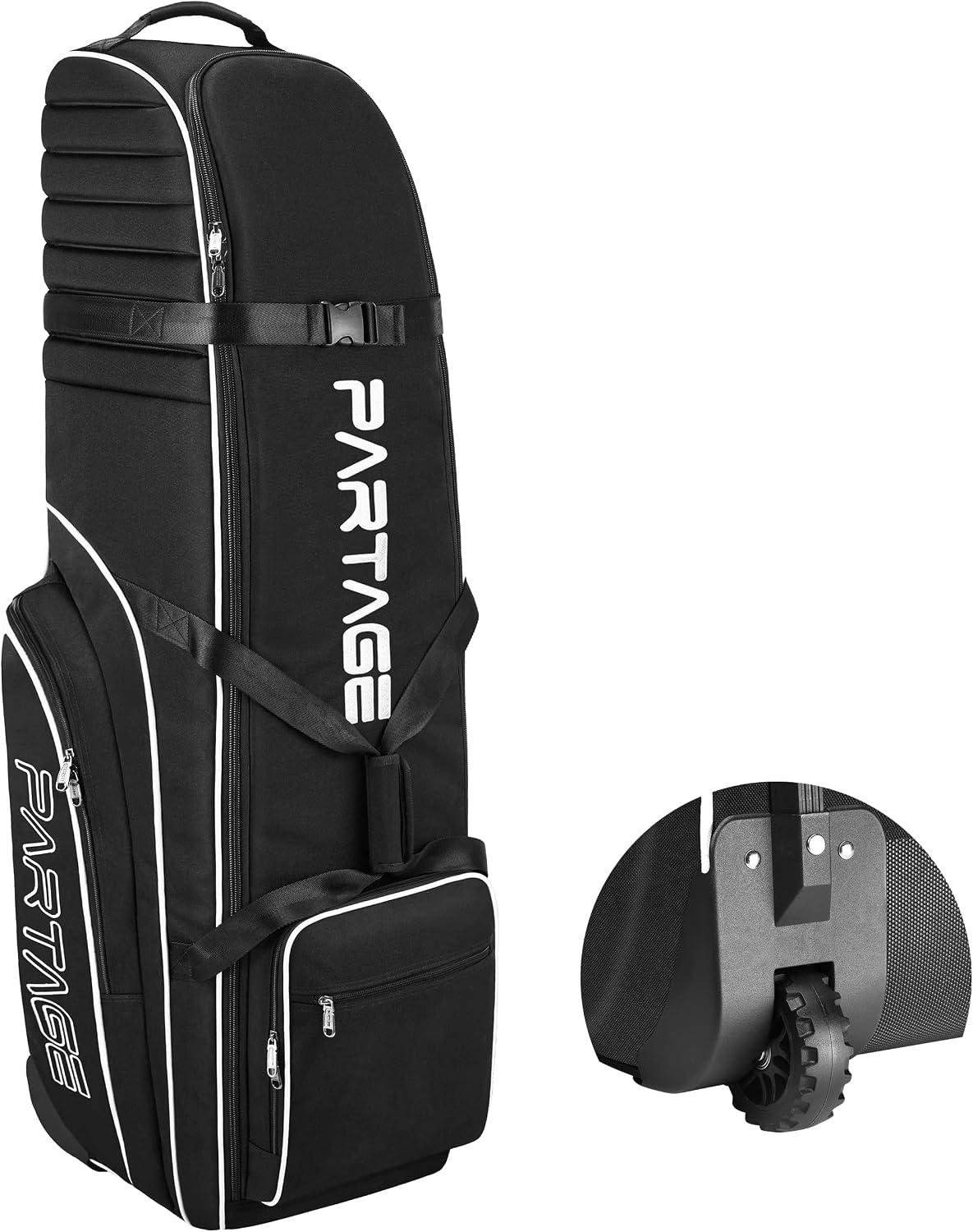 Golf Travel Bag with Wheels, Airline Travel Case, 900D Oxford