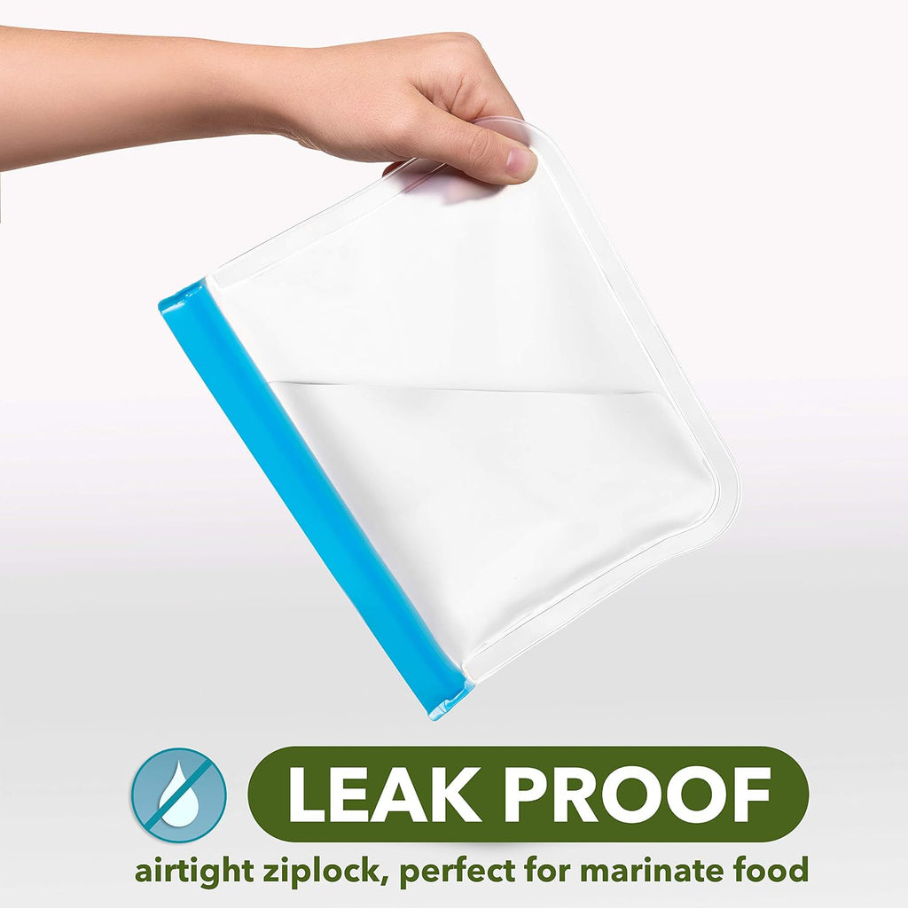 12 Pack Reusable Food Storage Bags | BPA-Free | Leakproof