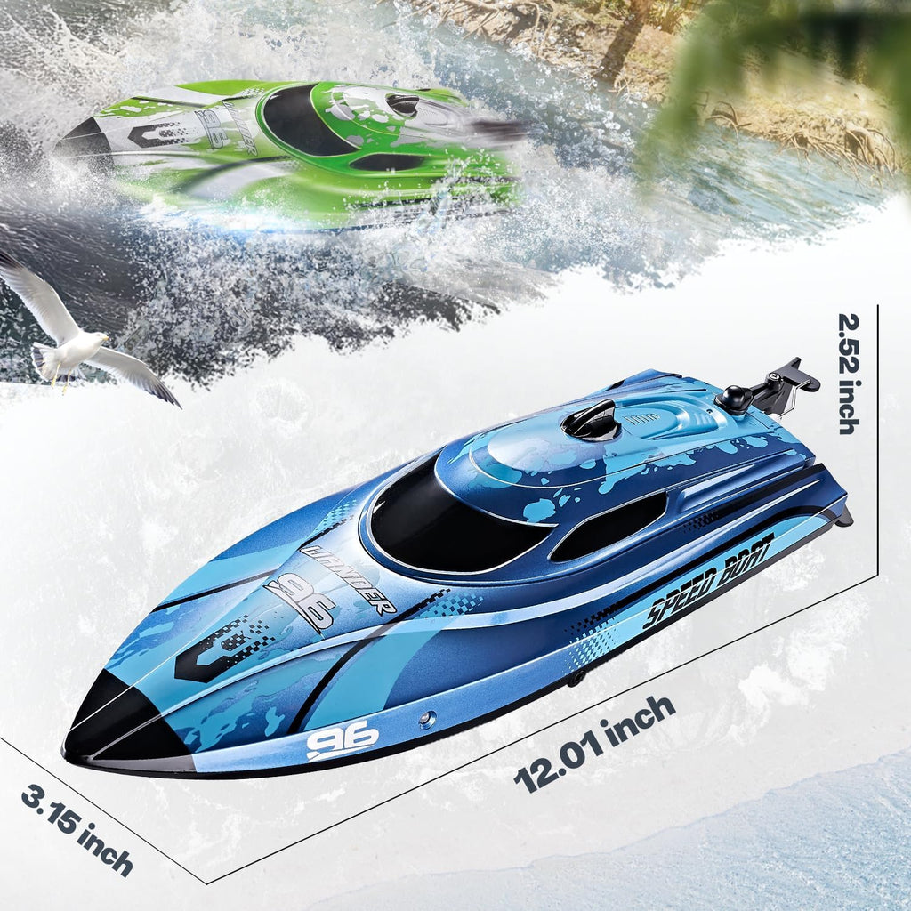 RC Boat TX126-12 Inch Remote Control Boat for Lakes and Pools | 25 KPH High Speed; Waterproof Design; 700mAh