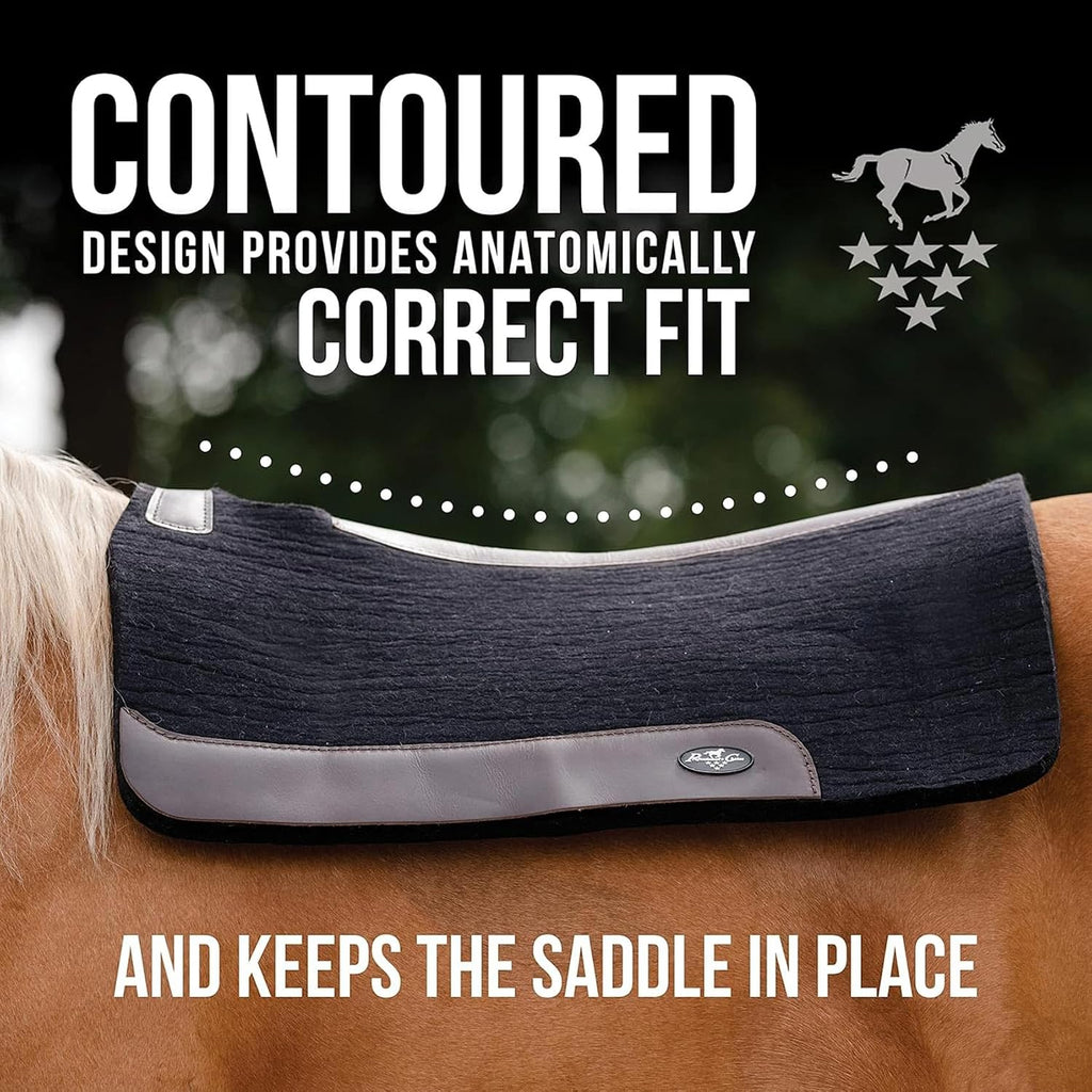 100% Steam-Pressed Wool Felt Western Saddle Pad