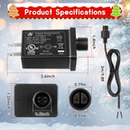 1 Pack 12V 1.5a Class 2 Power Supply Adapter with 9.8FT Cord, Rainproof