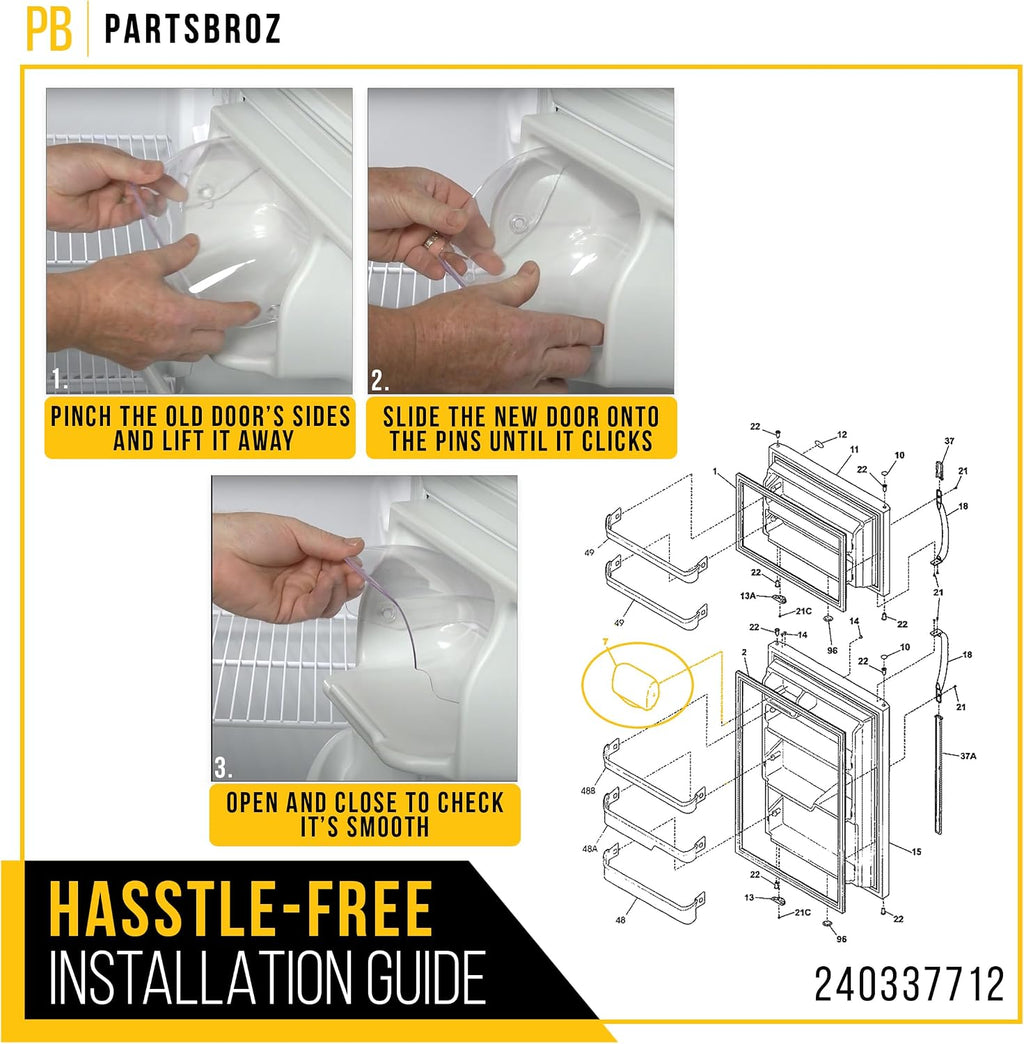 Refrigerator Dairy Door Cover for Frigidaire FFTR2021TW2