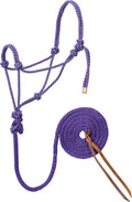 Weaver Leather Diamond Braid Rope Halter and Lead Purple/Mint/White, Average