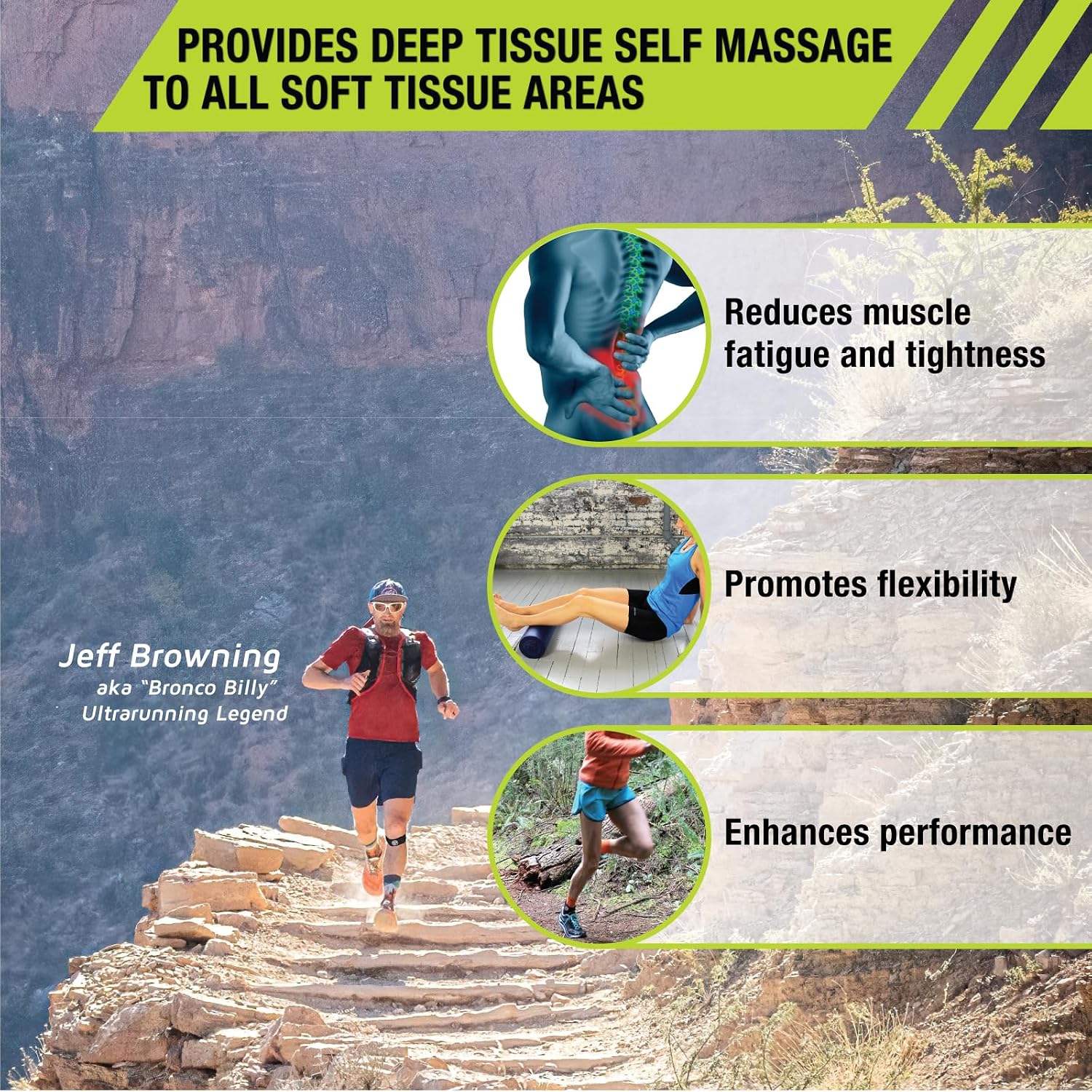 Foam Roller, Deep Tissue Massage Roller for Recovery, Therapy, Flexibility, Circulation, and Muscle Release