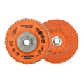 Walter Enduro-Flex Turbo Flap Disc, Ceramic Abrasive, 4.5" X 5/8"-11 Grit 36/60 Metal Hub, Pack of 10 (06A457)