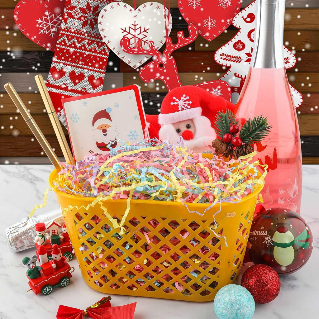 8.5oz Crinkle Paper Filler for Gift Baskets Gift Boxes(4 Mix Color)