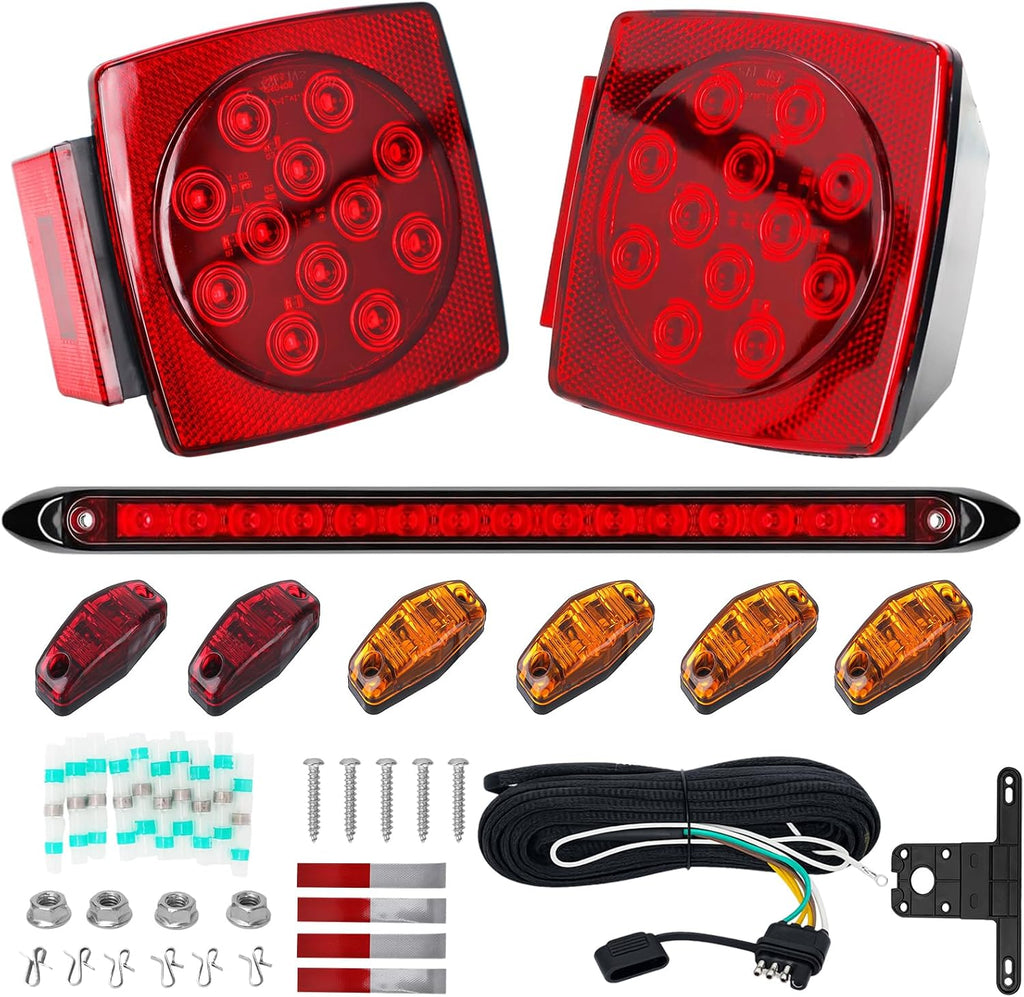 Trailer Light Kit Boat Trailer Lights Submersible LED with Wiring Harness