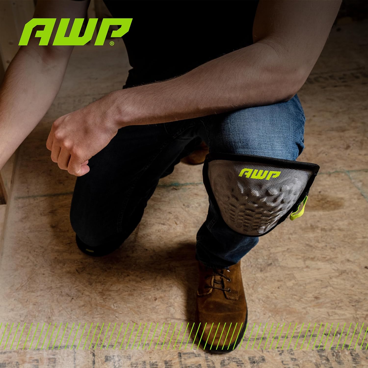 Gel Pro Flooring Knee Pads with Dual-Layer Gel and Foam Padding
