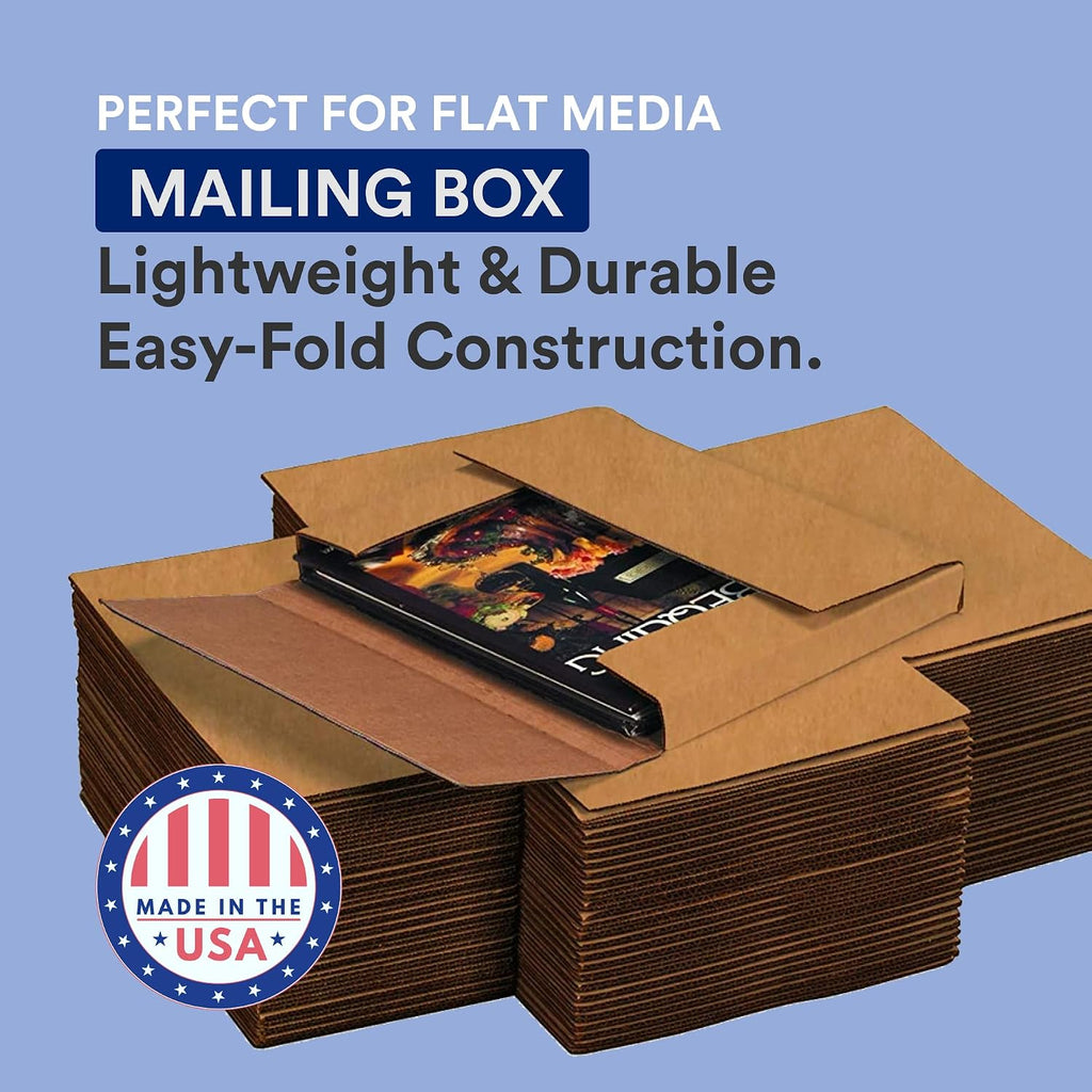 Flat Mailer Shipping Boxes 18"L x 12"W x 2"H Large 50-Pack | Corrugated Cardboard Box for Small or Large Business