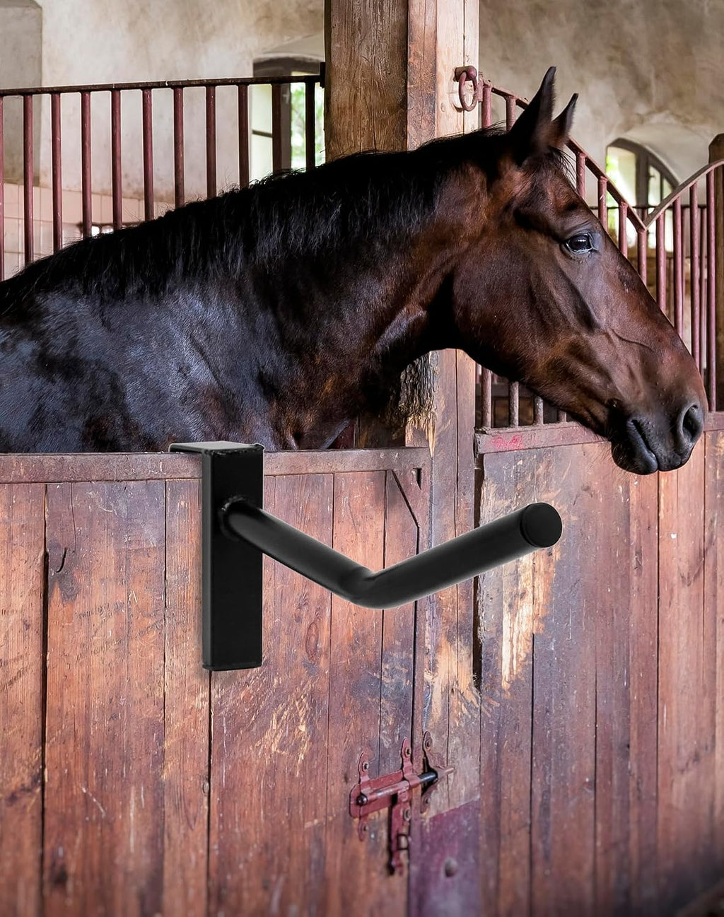 Saddle Rack, 2 Pack Removable Saddle Rack, Hangs on Stall Walls or Doors
