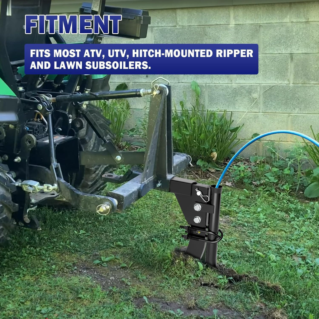 Pipelayer Attachment and 3 Point Trencher Ripper Attachment, Fits 3-Point Lawn Tractor ATV UTV, Hitch Mounted Ripper