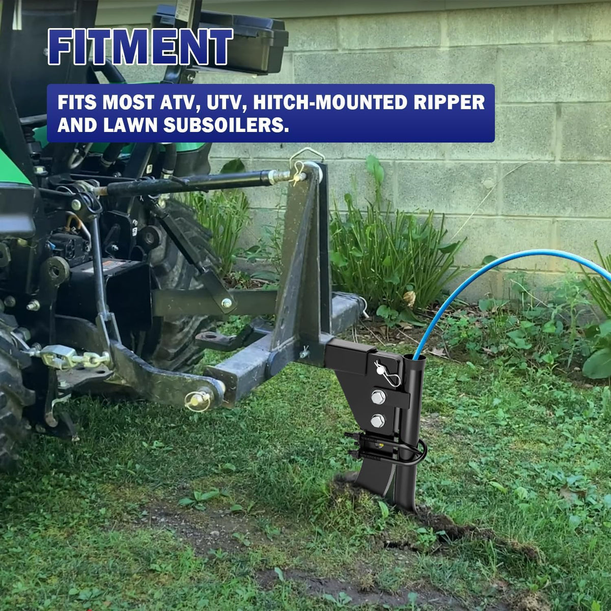 Pipelayer Attachment and 3 Point Trencher Ripper Attachment, Fits 3-Point Lawn Tractor ATV UTV, Hitch Mounted Ripper