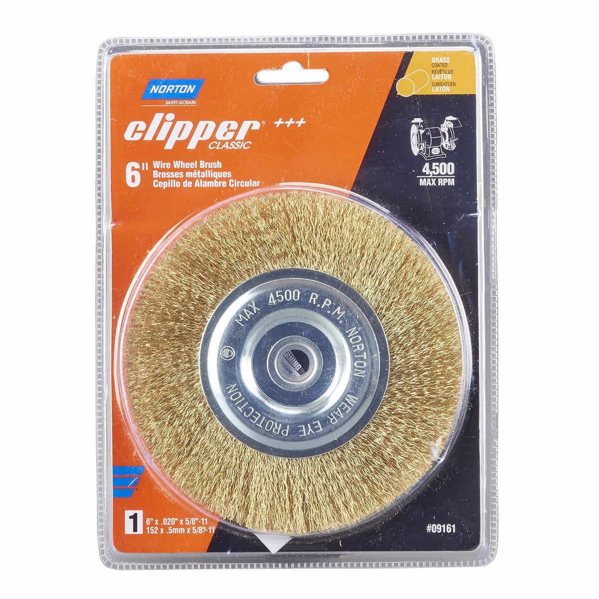 WIRE WHEEL BRUSH CRSE 6 inch (A)
