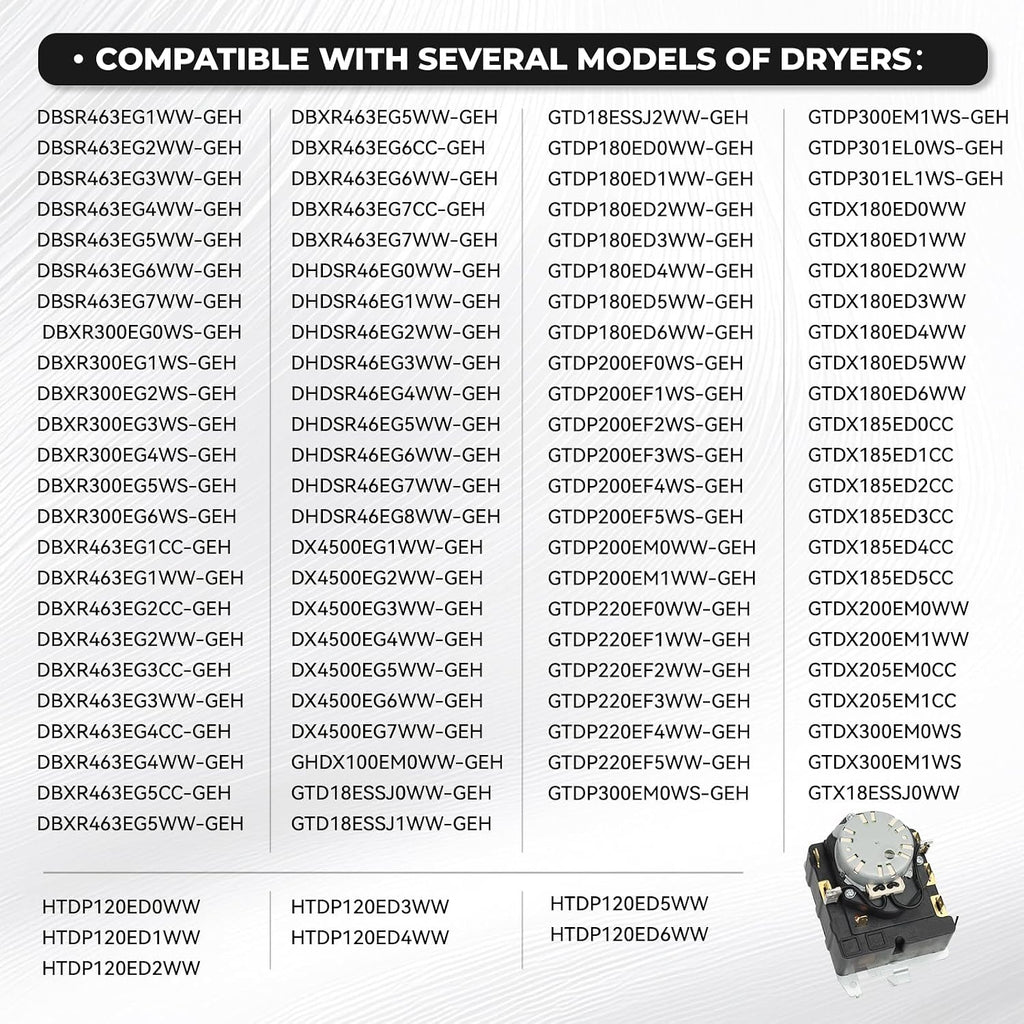WE4M533 Dryer Timer Replacement,Replaces WE4M364,234D1296P005, TMD1EM03,PS8690648, AP5780508 (Upgraded OEM Quality) Easy Installation